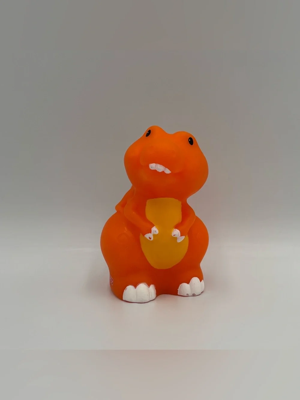 RARE Fisher Price Little People Orange T-Rex Baby Dinosaur Prehistoric Dino Toy